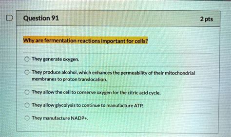 why are fermentation reactions important for cells