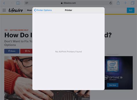 why can't i print from my ipad