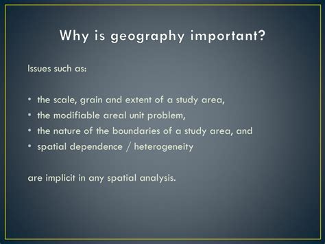 why is it important to study geography