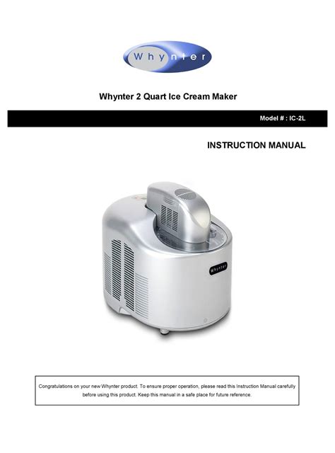 whynter ic 2l owners manual Epub