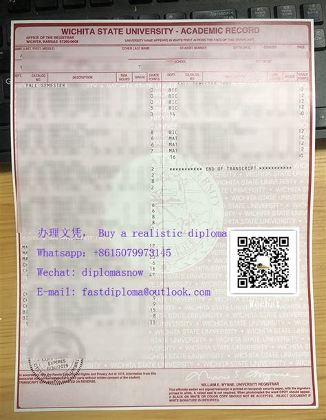 wichita state transcript