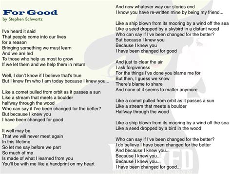 wicked for good lyrics