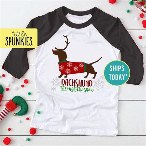 wiener dog christmas shirt