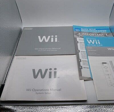 wii console operations manual PDF