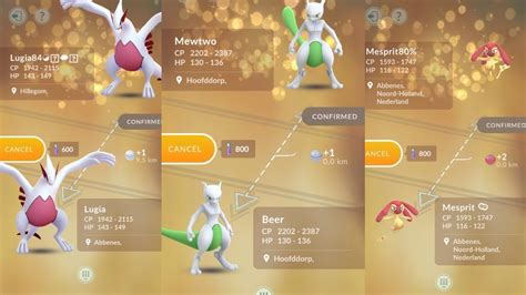 will 2017 legendary trade be lucky in pokémon go