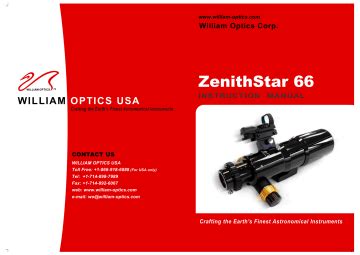 william optics zenithstar 66 telescopes owners manual PDF