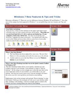 window 7 features and tip or trics pdf PDF