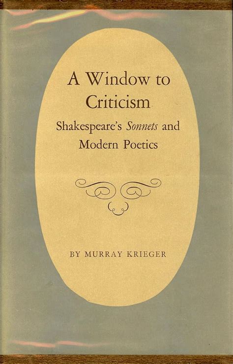 window critism shakespeares sonnets princeton Reader