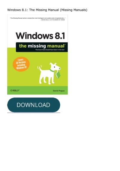 windows 81 missing manual Reader