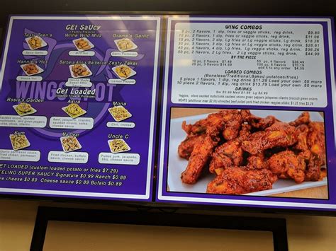 wings and pot menu