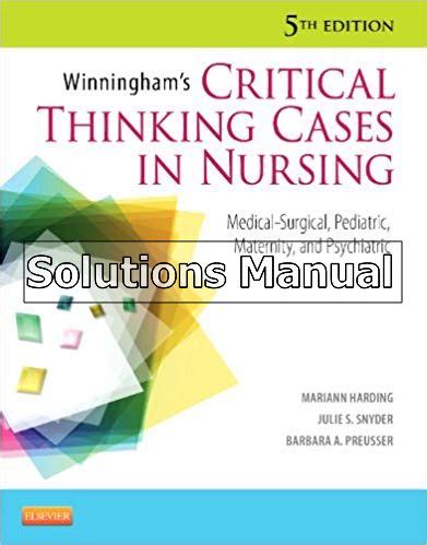 winninghams critical thinking cases in nursing PDF