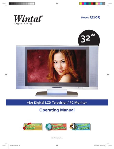 wintal 32l05 tvs owners manual PDF