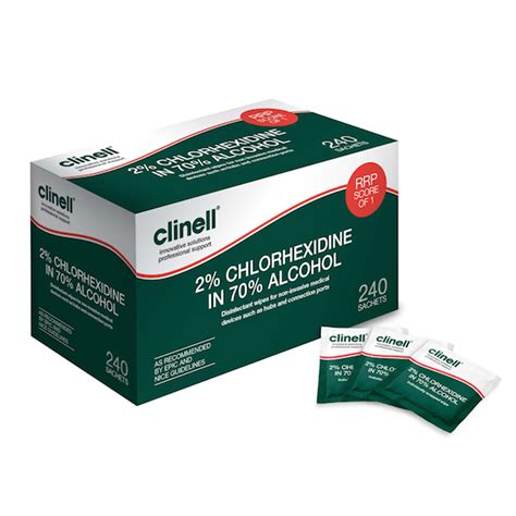 wipes with chlorhexidine