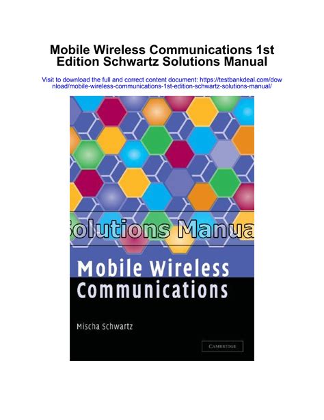 wireless communication solution manual schwartz Doc