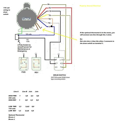 wiring a reversing switch for 480 b motor diagram