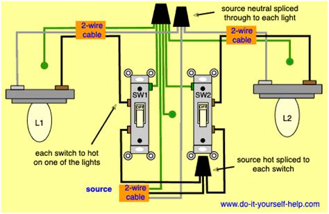 wiring diagram double switch two lights Epub