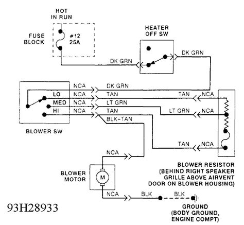 wiring diagram for heater control in 93 jeep cherokee Doc