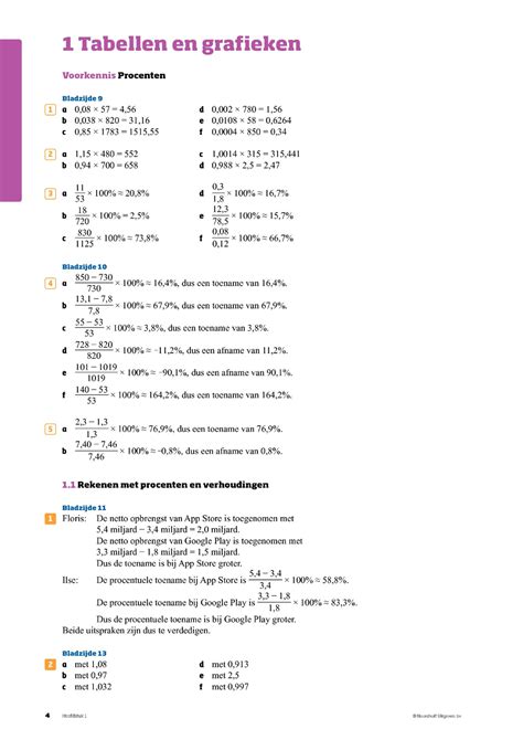 wiskunde getal en ruimte 1 havo vwo oefeningen PDF