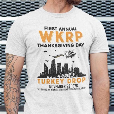 wkrp turkey drop t shirt