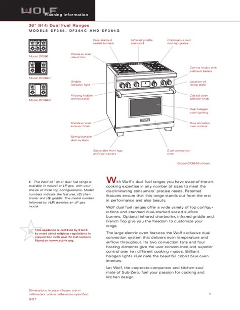 wolf df364c ranges owners manual Kindle Editon