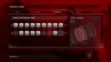 wolfenstein enigma codes