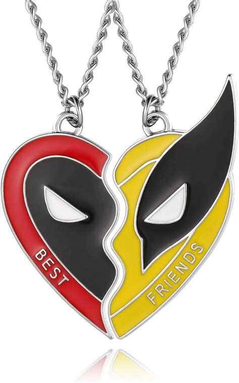 wolverine and deadpool necklace