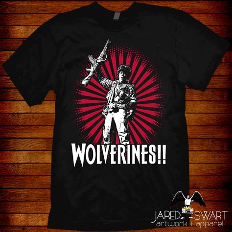 wolverines t shirt red dawn