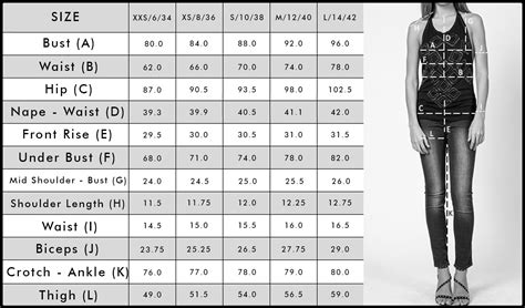 woman size chart