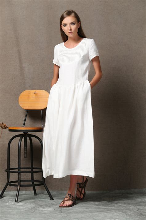 women's white casual dress