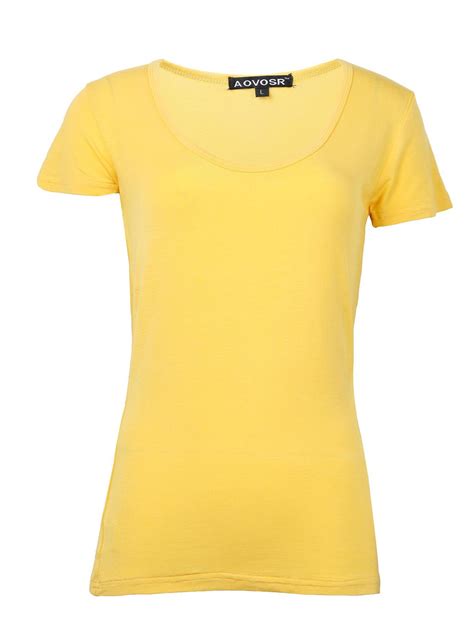 women's yellow t shirt