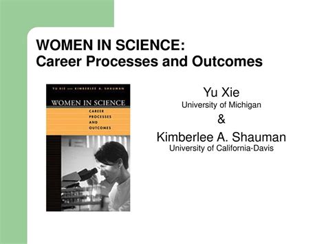 women in science career processes and outcomes PDF