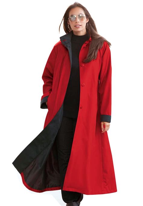 womens long rain coat