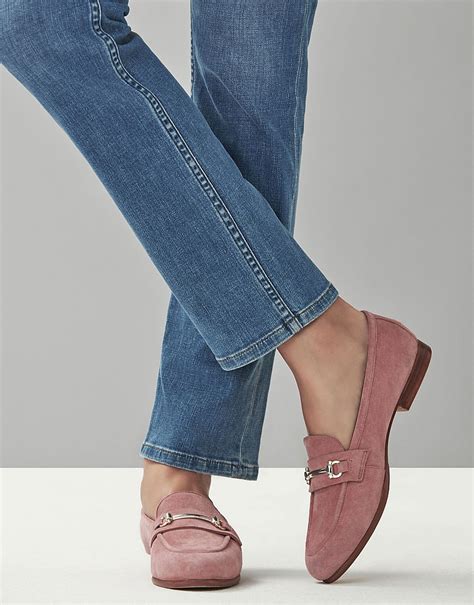 womens suede loafers