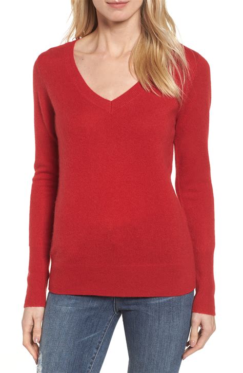 womens sweater red