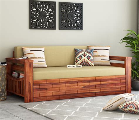 wooden sofa cum bed