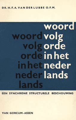 woordvolgorde in het nederlands een synchonre structurele beschouwing Doc