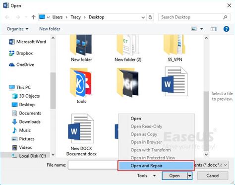 word 2010 repair document Epub