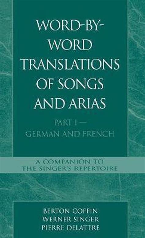 word by word translations of songs and arias part i PDF