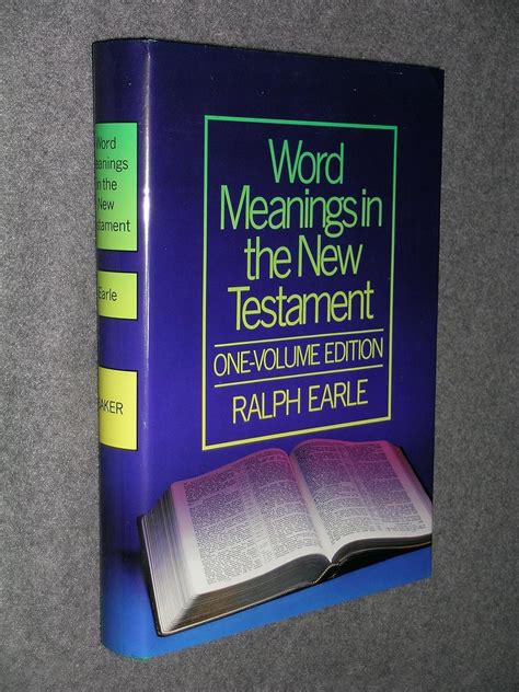 word meanings in the new testament one volume edition Reader