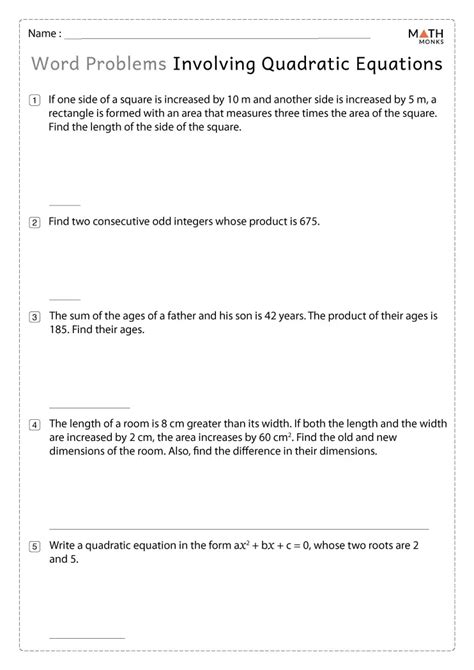 word problem in quadratic equation doc Doc