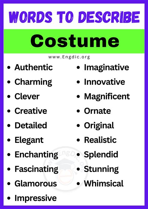 word that describes costumes and props