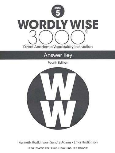 wordly wise answer key 5 Kindle Editon