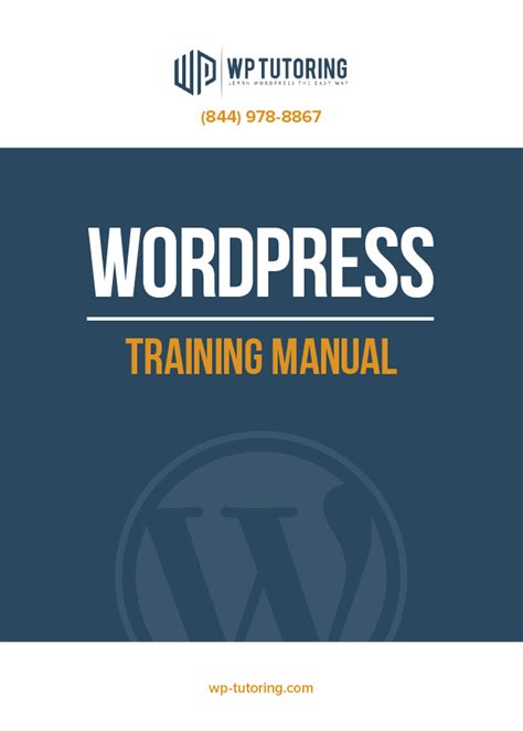 wordpress manual 3 training pdf Epub