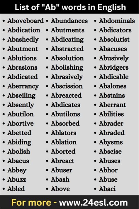 words start ab