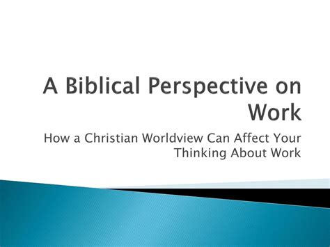 work excellence a biblical perspective of work Epub