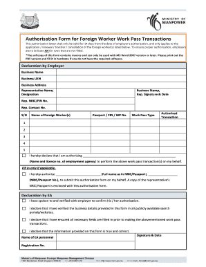 work permit transactions for domestic helpers