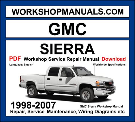 workshop for gmc sierra repair manual PDF