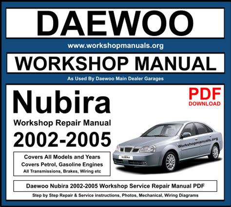 workshop manual daewoo nubira Epub