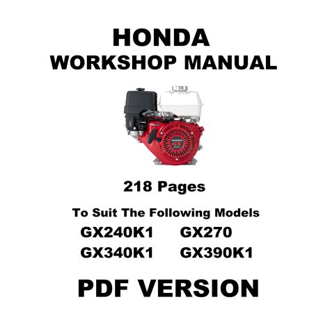 workshop manual hoda gx270 Doc