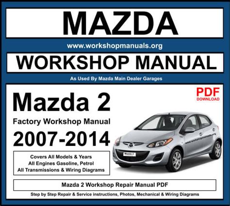 workshop manual mazda 2 Kindle Editon